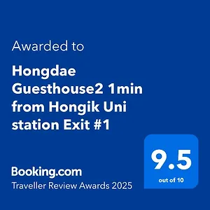 Apartment Hongdae Guesthouse2 1min From Hongik Uni Station Exit #1, Seoul